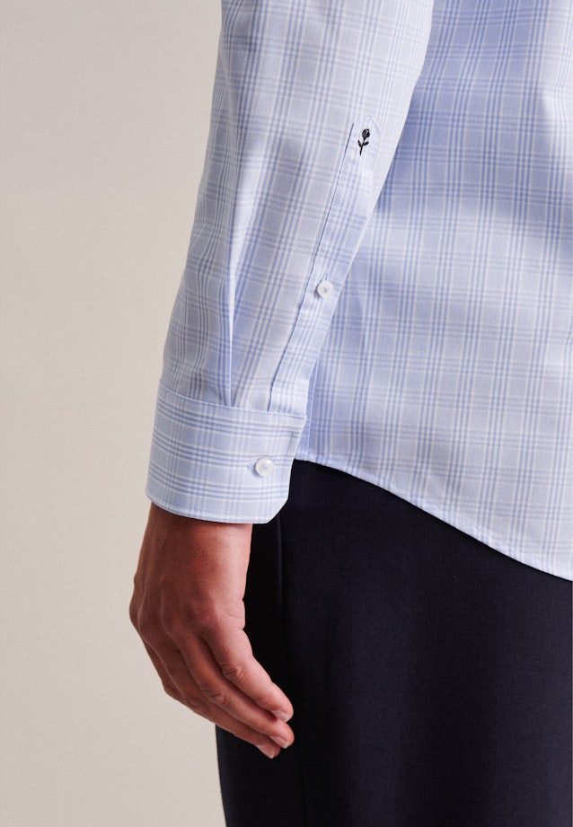 Regular Business Hemd Karo in Hellblau |  Seidensticker Onlineshop