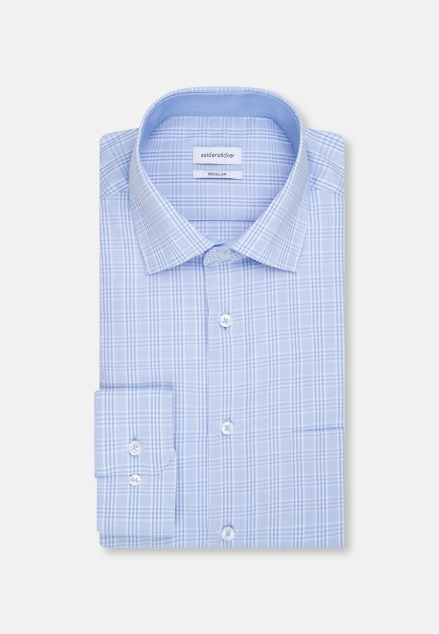 Regular Business Hemd Karo in Hellblau |  Seidensticker Onlineshop