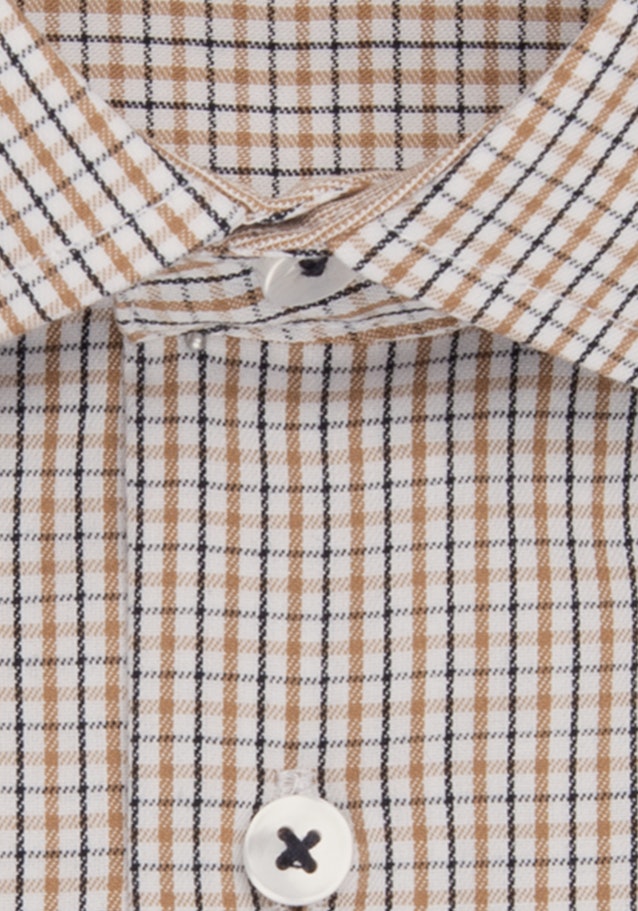 Non-iron Twill Business Shirt in Regular with Kent-Collar in Brown |  Seidensticker Onlineshop