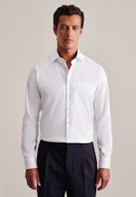 Non-iron Structure Business Shirt in Regular with Kent-Collar in White |  Seidensticker Onlineshop