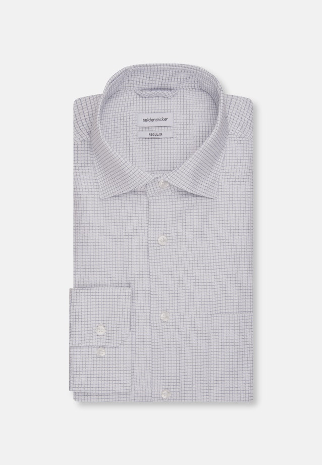 Regular Business shirt Check in Medium Blue |  Seidensticker Onlineshop