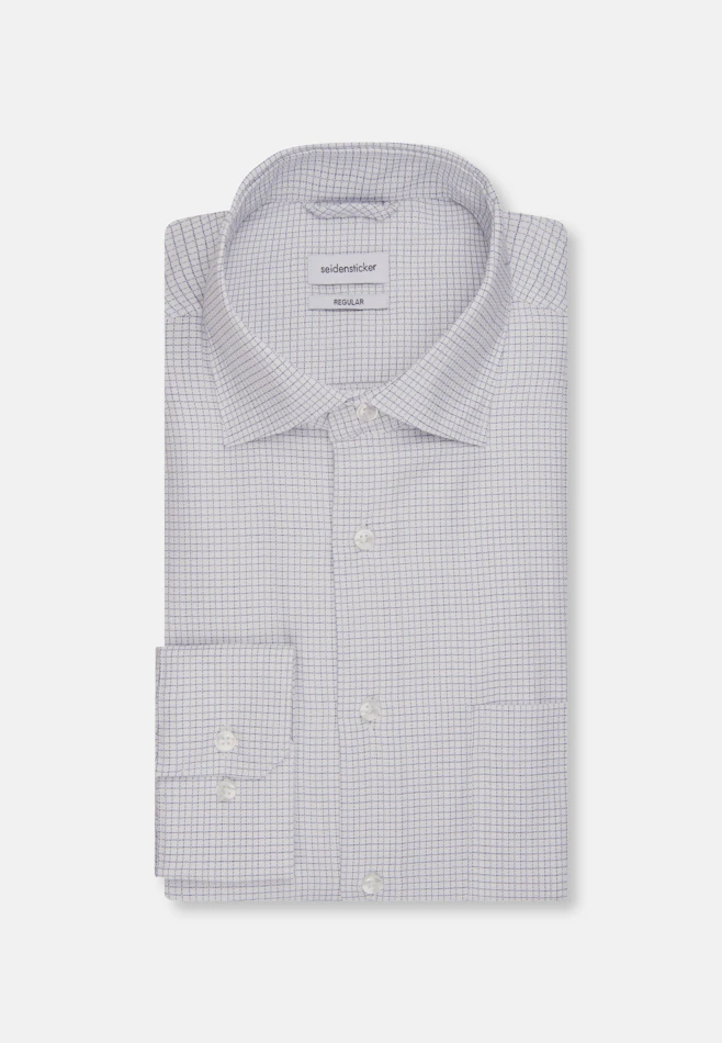 Regular Business shirt Check in Medium Blue | Seidensticker online shop