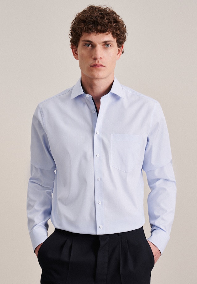 Regular Business Hemd Streifen in Hellblau |  Seidensticker Onlineshop