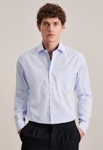 Regular Business Hemd Streifen in Hellblau |  Seidensticker Onlineshop