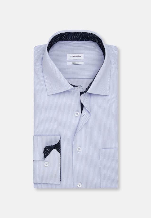 Regular Business Hemd Streifen in Hellblau |  Seidensticker Onlineshop