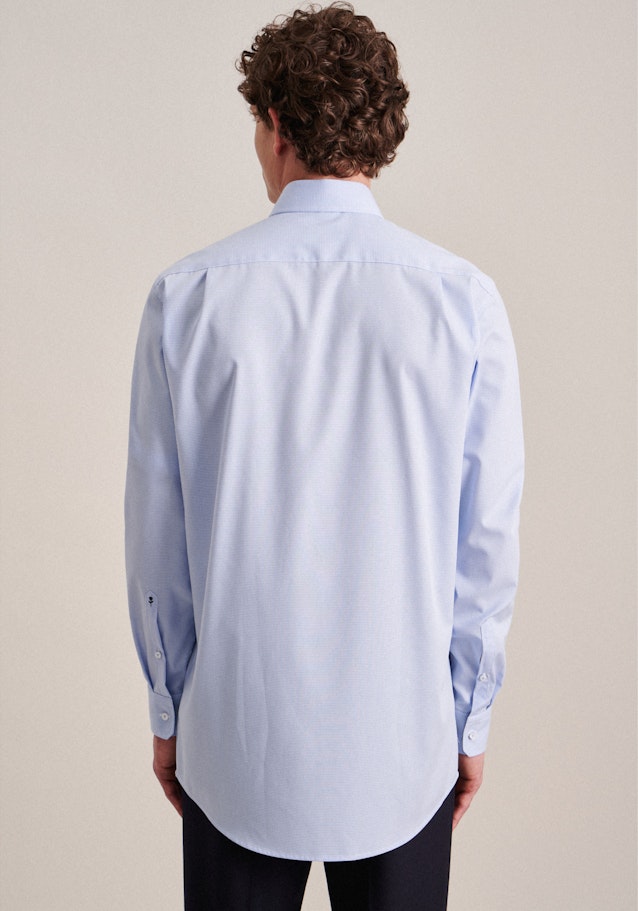 Non-iron Popeline Business overhemd in Regular with Kentkraag and extra long sleeve in Lichtblauw | Seidensticker Onlineshop