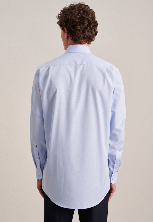 Non-iron Popeline Business overhemd in Regular with Kentkraag and extra long sleeve in Lichtblauw | Seidensticker Onlineshop