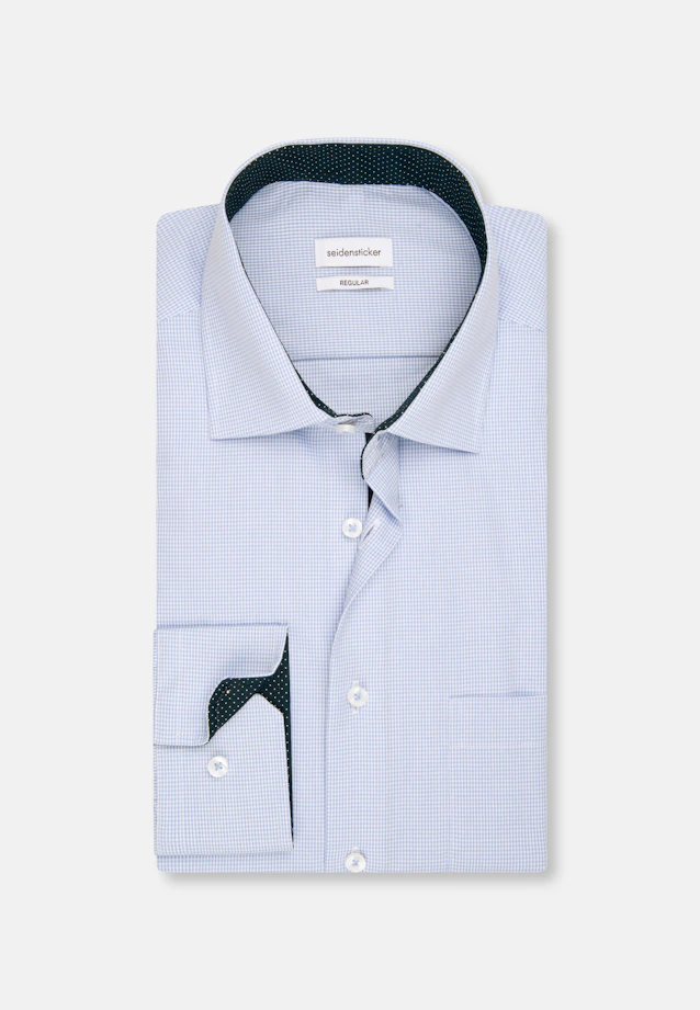 Regular Business shirt Check in Light Blue |  Seidensticker Onlineshop