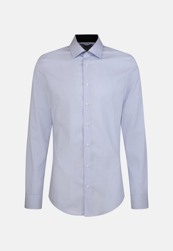 Non-iron Poplin Business Shirt in Slim with Kent-Collar and extra long sleeve in Light Blue |  Seidensticker Onlineshop