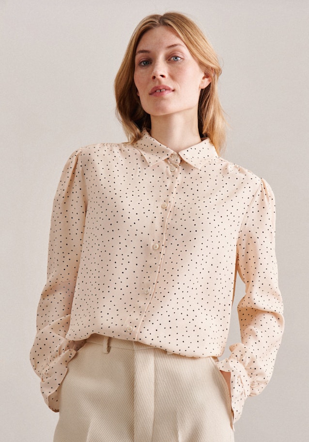 Long sleeve Plain weave Shirt Blouse in Ecru | Seidensticker Onlineshop