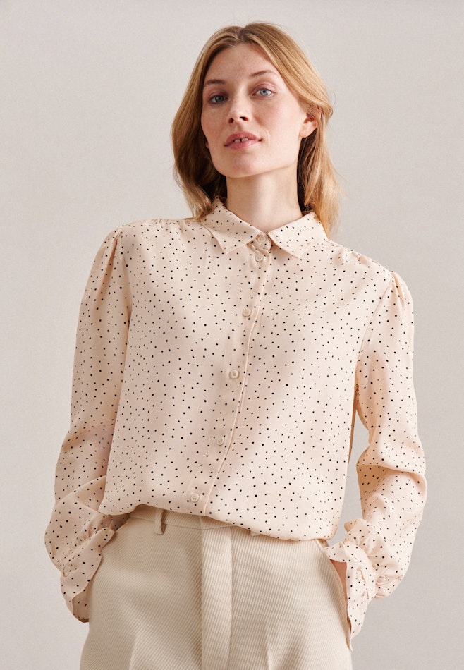 Long sleeve Plain weave Shirt Blouse in Ecru | Seidensticker Onlineshop