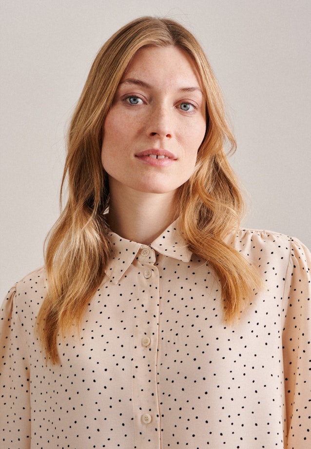 Long sleeve Plain weave Shirt Blouse in Ecru |  Seidensticker Onlineshop
