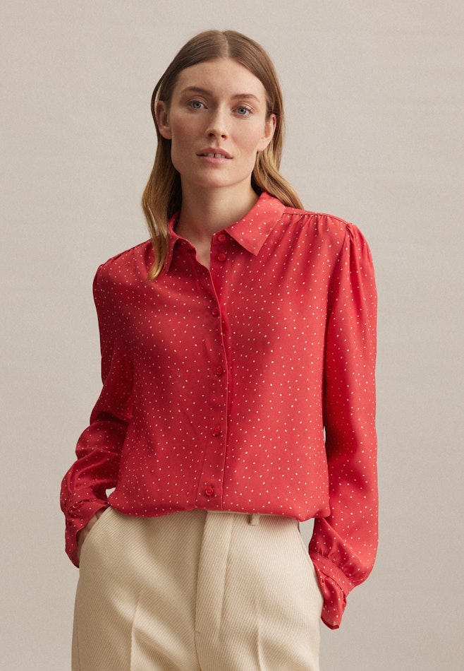 Long sleeve Plain weave Shirt Blouse in Pink | Seidensticker online shop