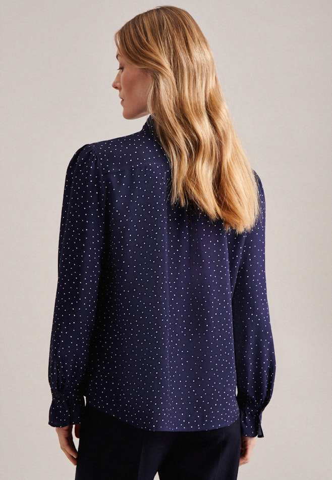 Long sleeve Plain weave Shirt Blouse in Dark Blue | Seidensticker Onlineshop