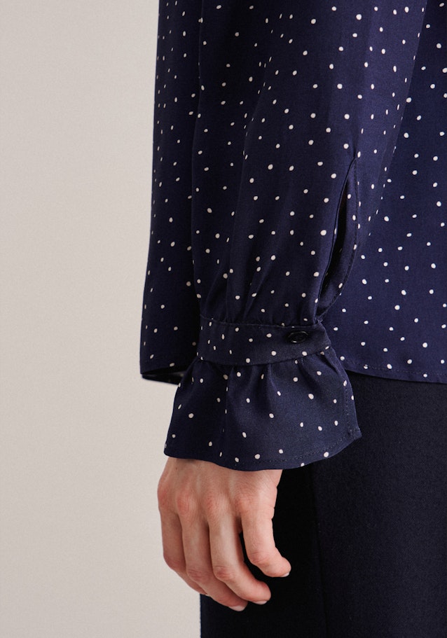 Long sleeve Plain weave Shirt Blouse in Dark Blue |  Seidensticker Onlineshop