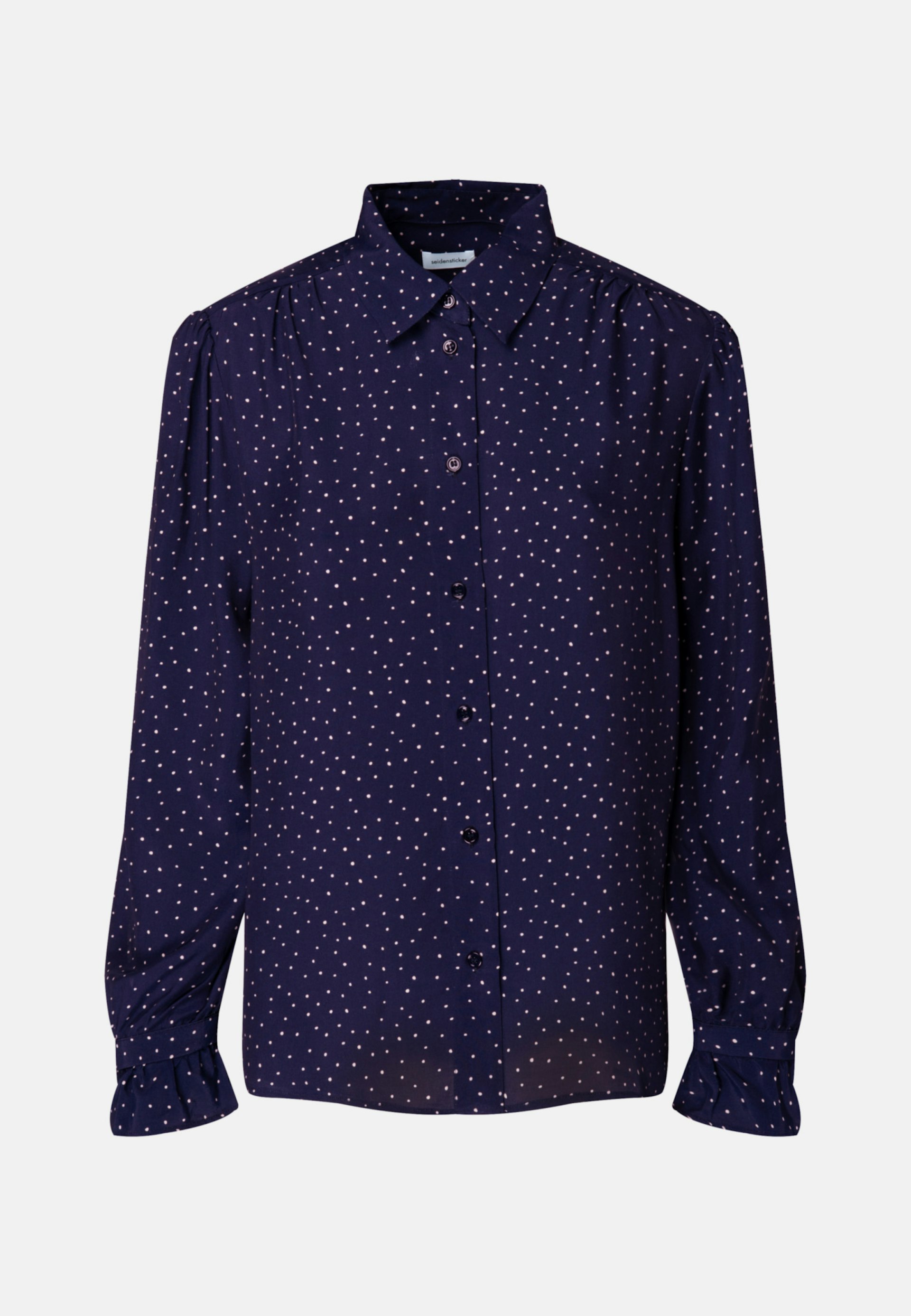 plain navy blouse