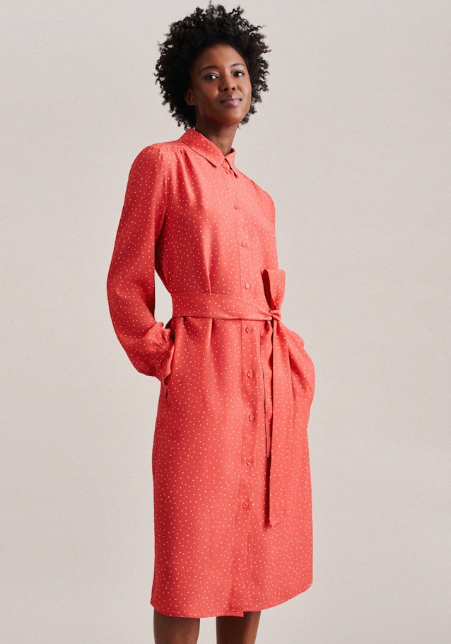 Leinwandbindung Midi Kleid in Rosa/Pink | Seidensticker Onlineshop