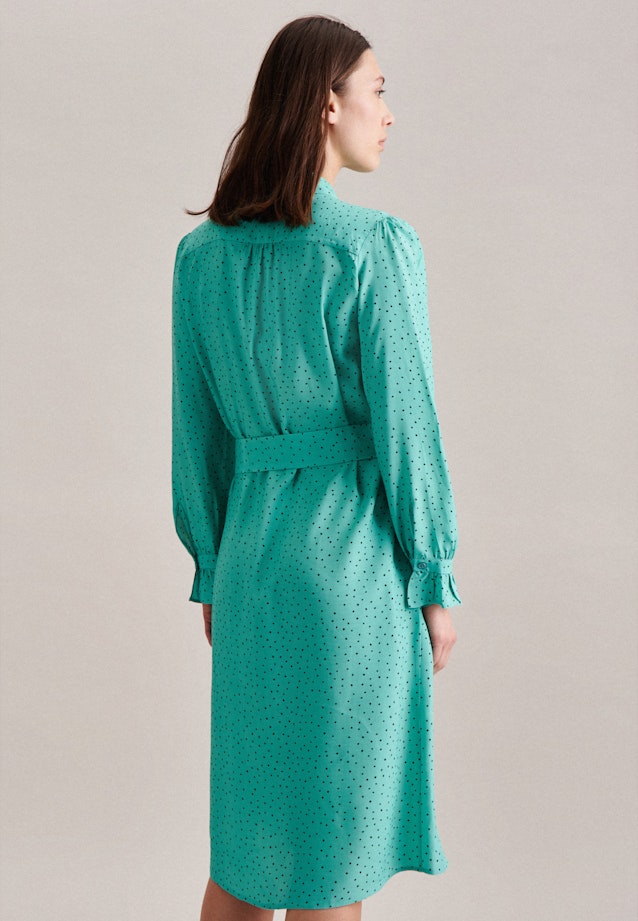 Plain weave Midi (knee-length) Dress in Turquoise | Seidensticker Onlineshop