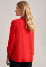Stand collar blouse Uni in Red |  Seidensticker Onlineshop