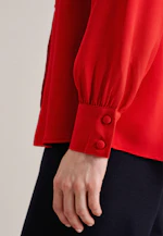 Stand collar blouse Uni in Red |  Seidensticker Onlineshop