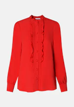 Stand collar blouse Uni in Red |  Seidensticker Onlineshop