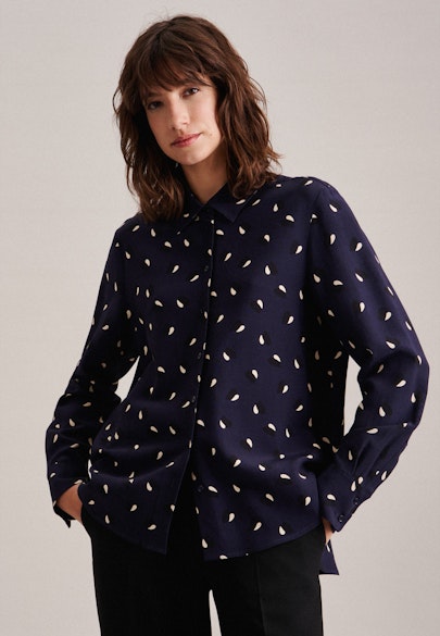 Chemisier Imprimé in Bleu Foncé |  Seidensticker Onlineshop