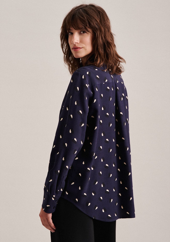 Regular Hemdbluse Druck in Dunkelblau | Seidensticker Onlineshop