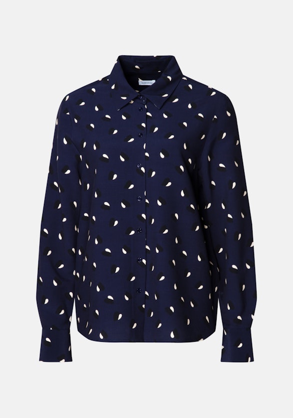Crepe Shirt Blouse in Dark Blue |  Seidensticker Onlineshop