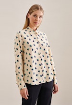 Long sleeve Crepe Shirt Blouse in Turquoise |  Seidensticker Onlineshop