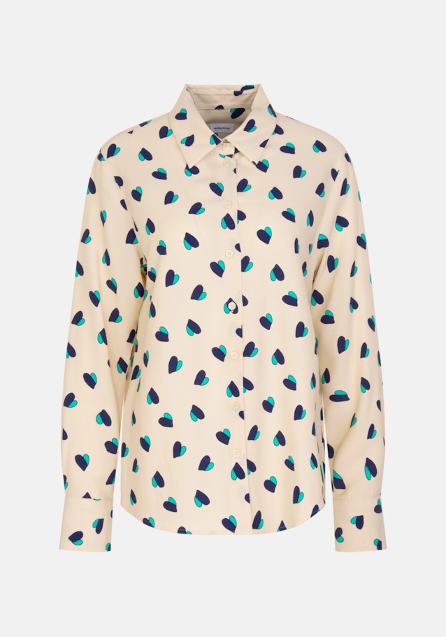 Long sleeve Crepe Shirt Blouse in Turquoise |  Seidensticker Onlineshop
