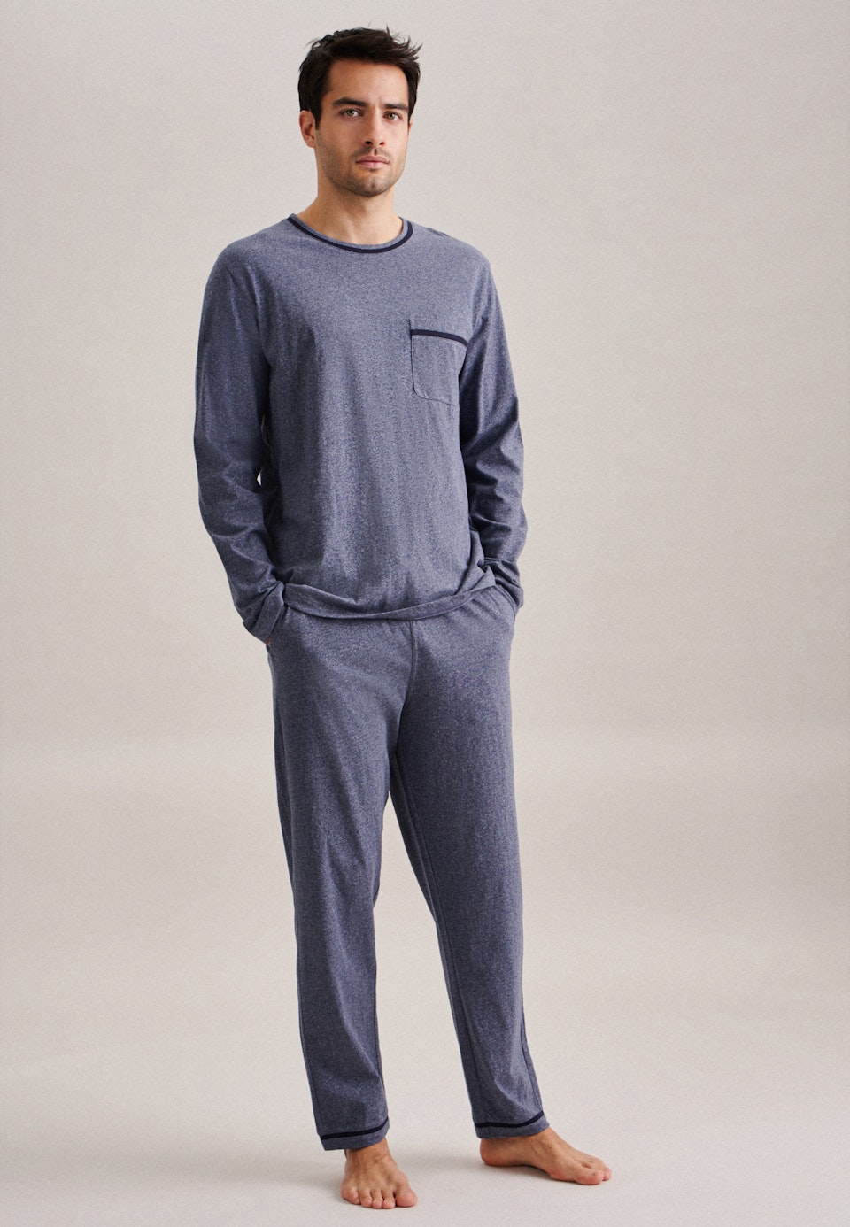 Pyjama aus Baumwollmischung in Dunkelblau |  Seidensticker Onlineshop