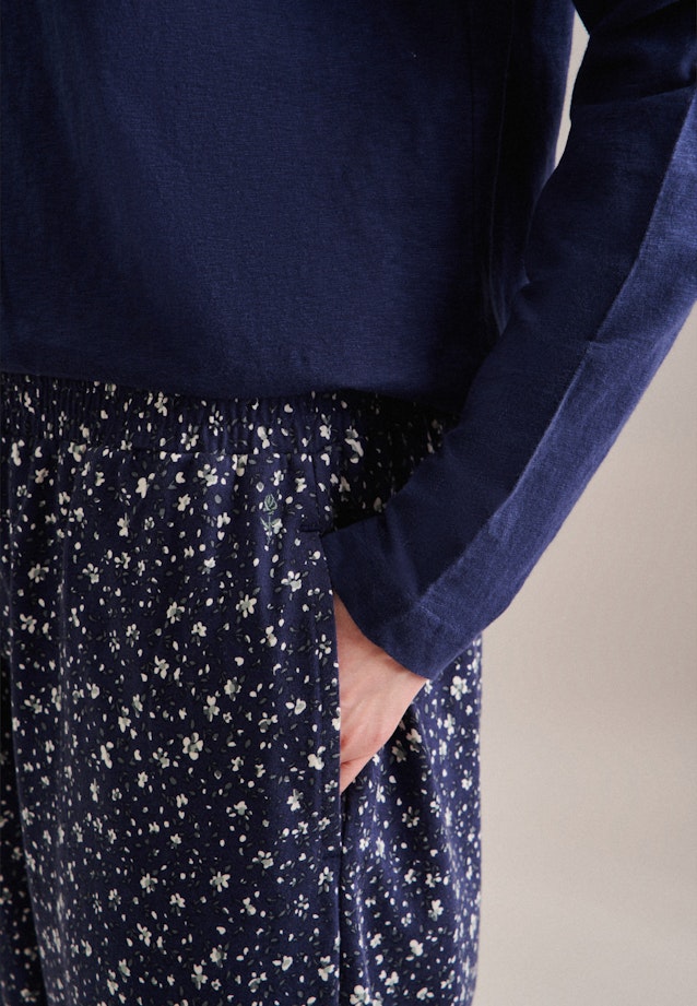 Pyjama aus 100% Baumwolle in Dunkelblau |  Seidensticker Onlineshop