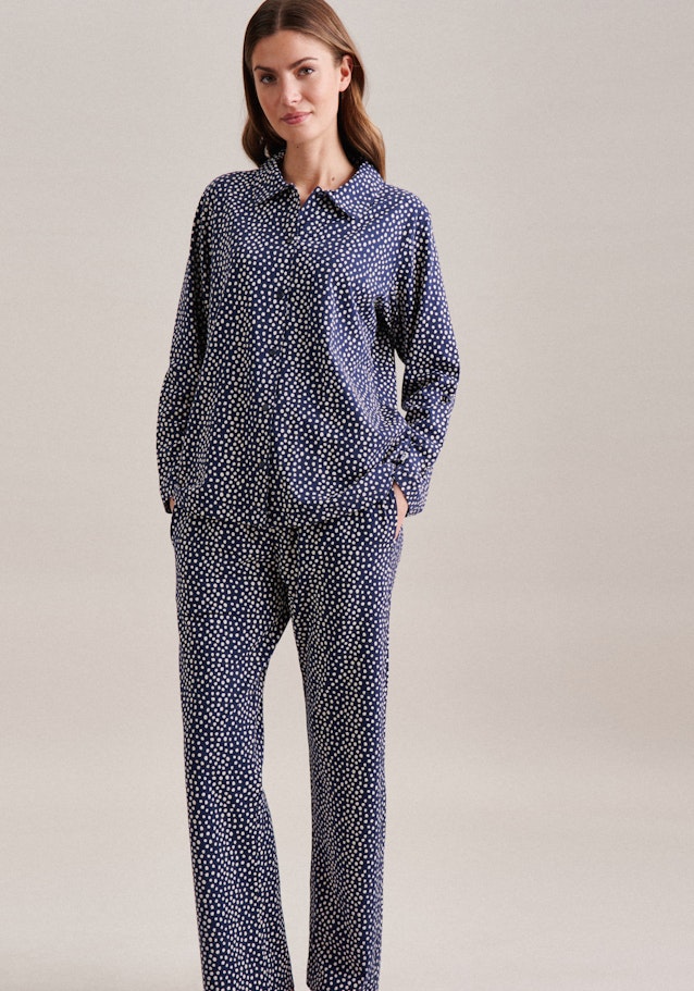 Pyjama aus Baumwollmischung in Dunkelblau | Seidensticker Onlineshop