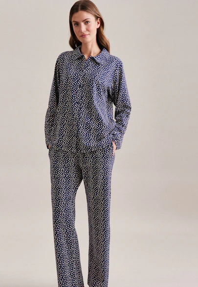 Regular Pyjama Druck in Dunkelblau |  Seidensticker Onlineshop