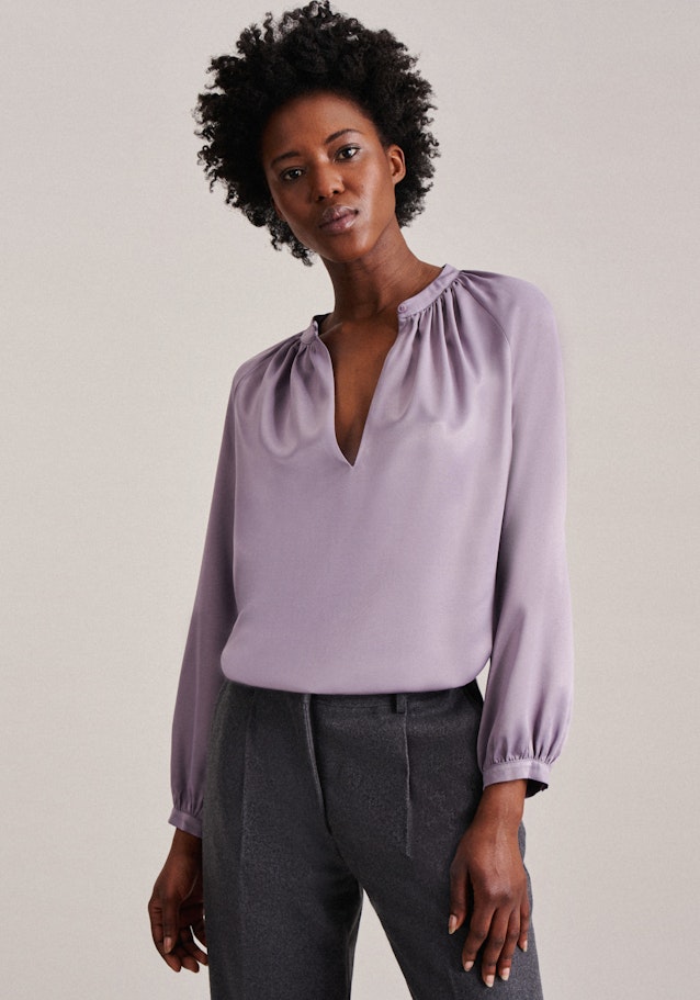 Satin Shirt Blouse in Purple | Seidensticker Onlineshop