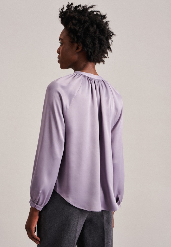 Long sleeve Satin Shirt Blouse in Purple | Seidensticker online shop