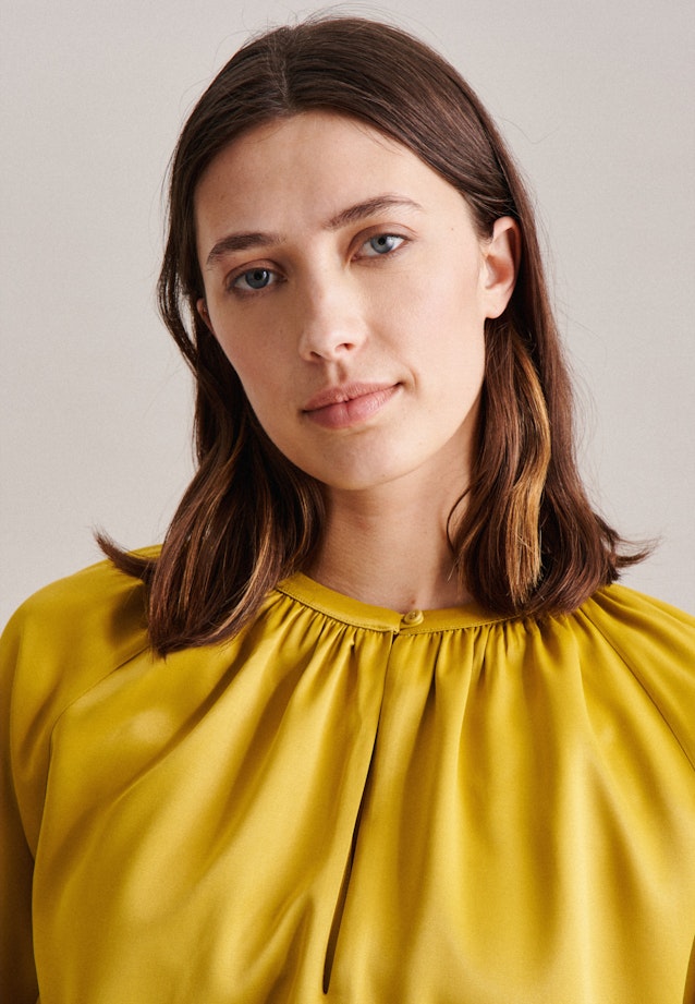 Satin Shirtbluse in Gelb |  Seidensticker Onlineshop