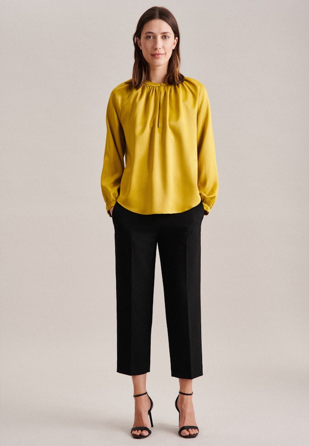 Satin Shirtbluse in Gelb |  Seidensticker Onlineshop