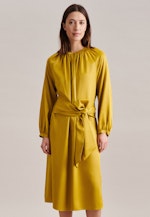 Satin Midi (knee-length) Dress in Yellow |  Seidensticker Onlineshop