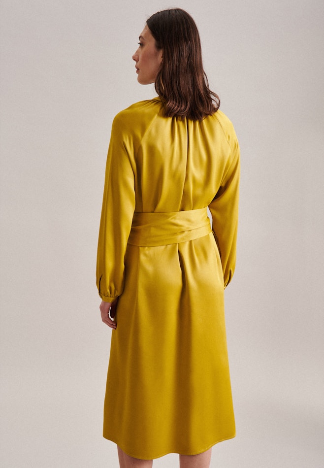 Satin Midi (knee-length) Dress in Yellow | Seidensticker online shop