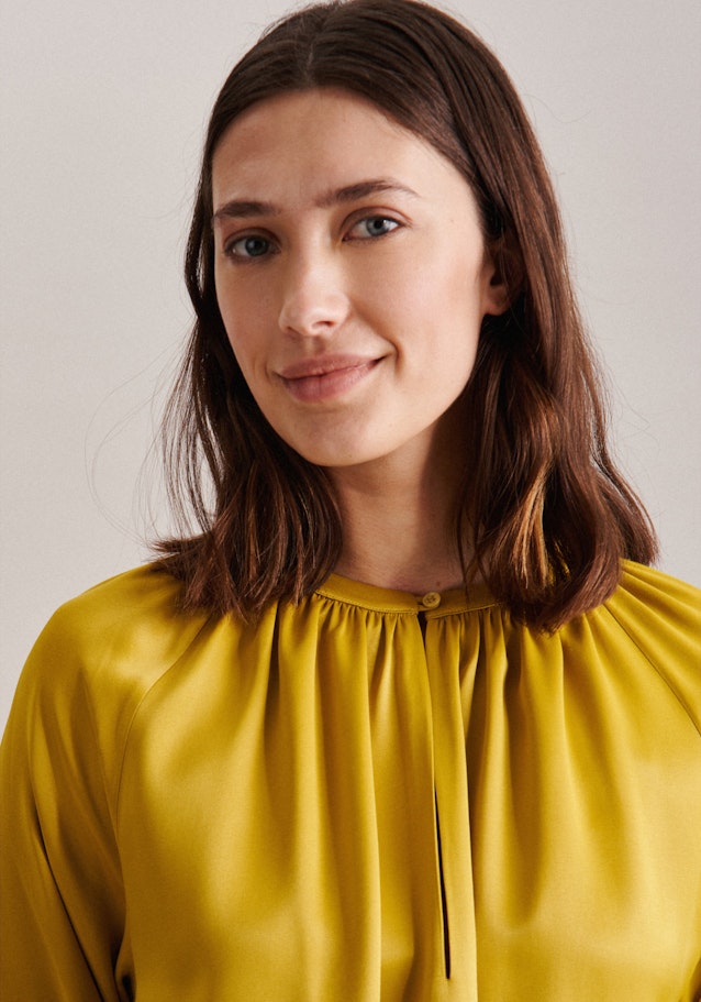 Satin Midi Kleid in Gelb |  Seidensticker Onlineshop