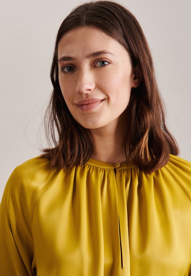 Satin Midi Kleid in Gelb |  Seidensticker Onlineshop