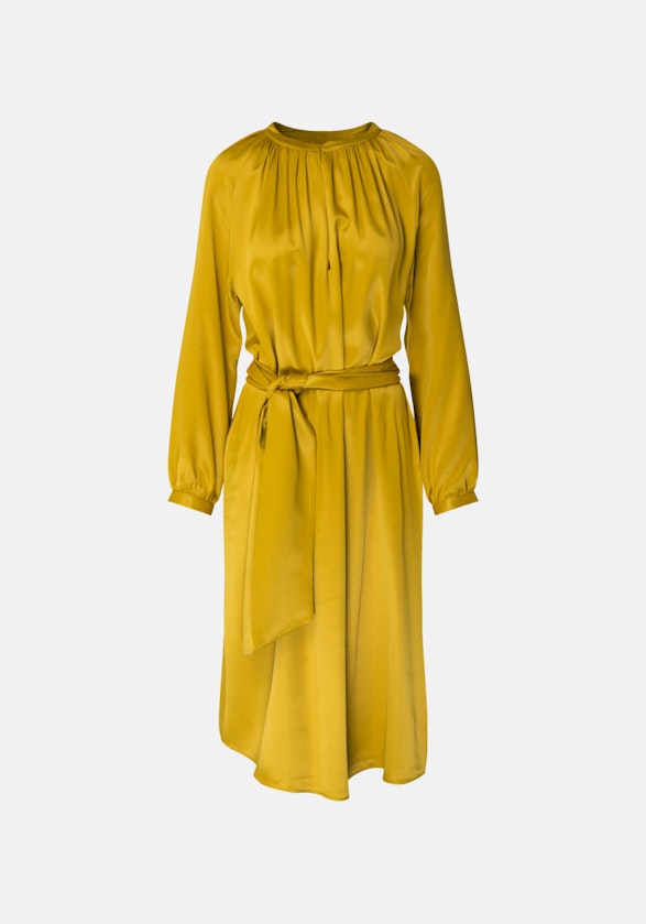 Satin Midi (knee-length) Dress in Yellow |  Seidensticker Onlineshop