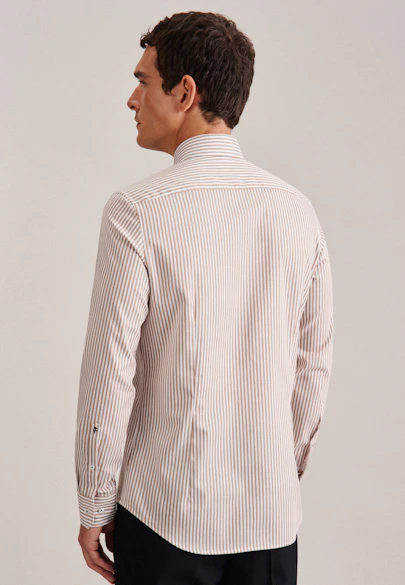 Slim Business Hemd Streifen in Braun |  Seidensticker Onlineshop