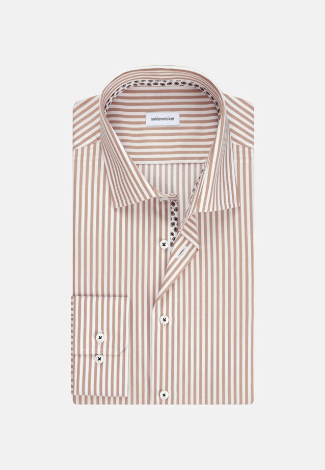Non-iron Twill Business overhemd in Slim with Kentkraag in Bruin |  Seidensticker Onlineshop