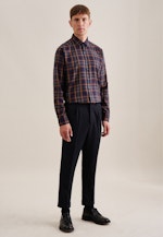 Regular Chemise d'affaires carreaux in Bleu Foncé |  Seidensticker Onlineshop