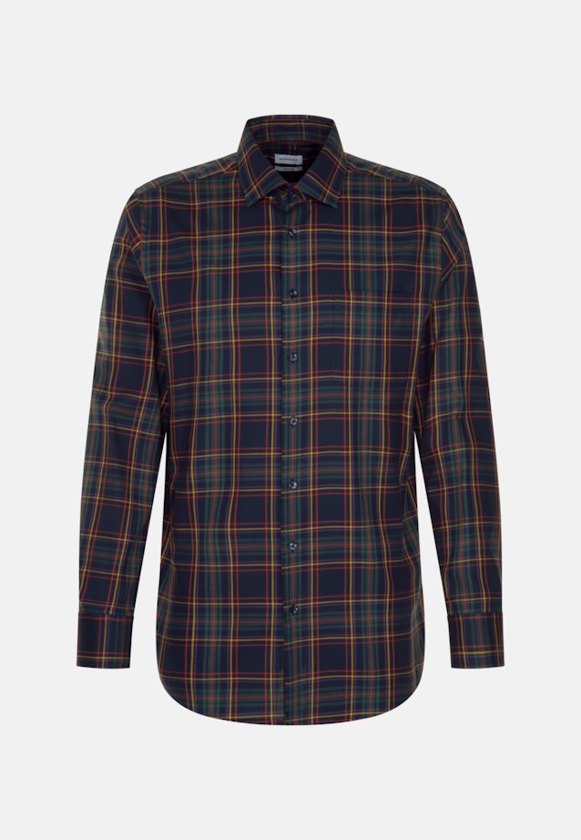 Regular Chemise d'affaires carreaux in Bleu Foncé |  Seidensticker Onlineshop