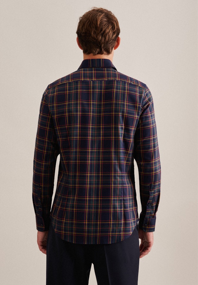 Slim Chemise d'affaires carreaux in Bleu Foncé |  Seidensticker Onlineshop