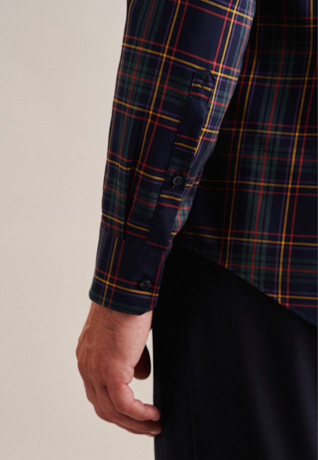 Slim Chemise d'affaires carreaux in Bleu Foncé |  Seidensticker Onlineshop