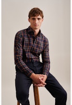 Slim Chemise d'affaires carreaux in Bleu Foncé |  Seidensticker Onlineshop
